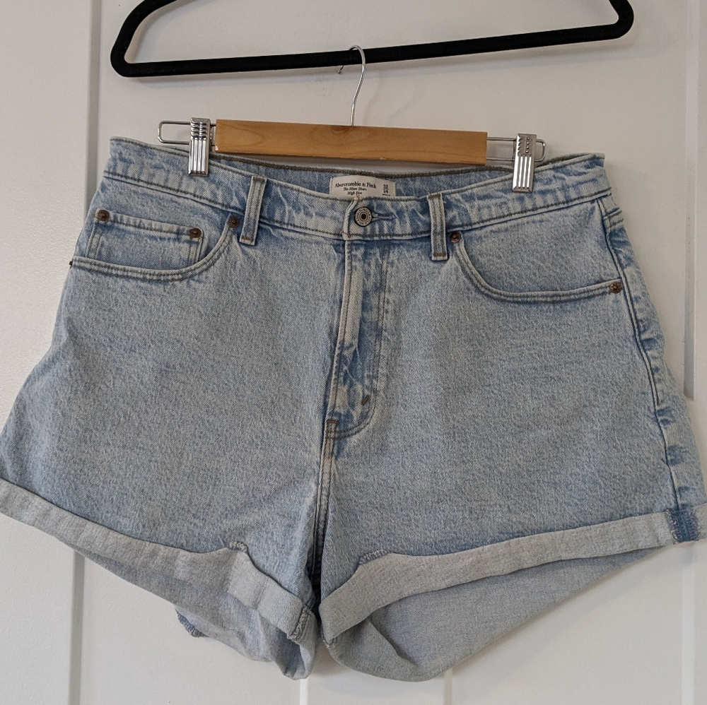 A&F High Rise Jean Shorts